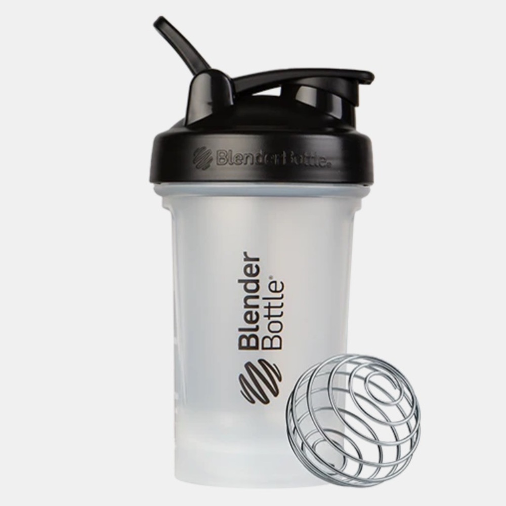 BlenderBottle Classic Shaker Cup - Black Lid with Frosted Bottle